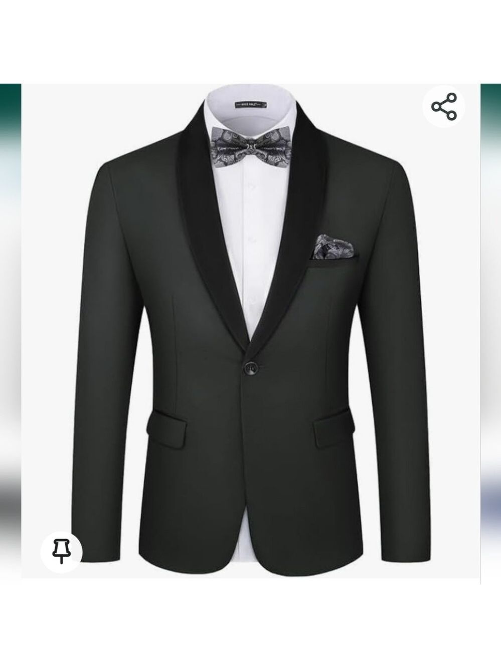 MAGE MALE Men's Slim Fit Breasted Solid  Black Jacket.NWT Size XS